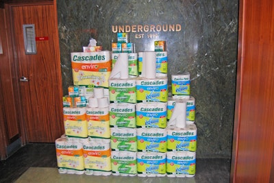 Cascades was the presenting sponsor. Mountains of its environmentally friendly products were available in the washrooms.
