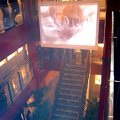 The event was held in Lladro's three-story boutique on West 57th Street. A plasma screen from Scharff Weisberg played the film Steam: The Turkish Bath.