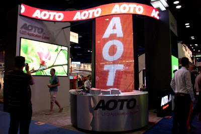 Chinese company Shenzhen AOTO Electronics displayed its new 3-D LED display for the first time at InfoComm 2011.