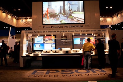 At InfoComm 2011, Epson showcased its range of corporate and education projectors.