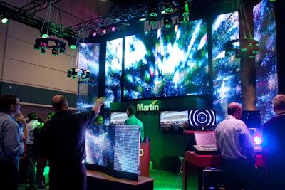 Martin Professional exhibited its new EC-10 product, a true 10-millimeter pixel pitch LED display panel.