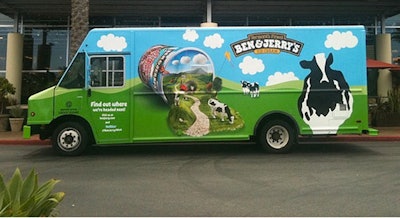 Ben & Jerry's created a second custom truck for this summer's tour. The East Coast truck is visiting Miami, New York, and Boston, while the West Coast truck is stopping in San Francisco and Los Angeles.