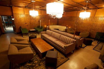 The lounge area in the vault can seat 50.