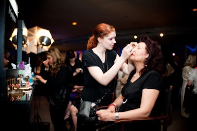 L'Oréal makeup artists did complimentary touch-ups for guests, using the latest Yves Saint Laurent products.