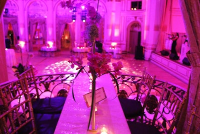 The late-night event even placed tables in the grand ballroom's balcony section.