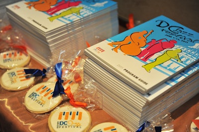 Guests received copies of the festival program and branded cookies at the after-party.