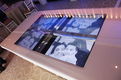 The childhood photos of chefs were also displayed on tables embedded with screens and placed in the Sea Grill, a space that served as a V.I.P. room for the event.