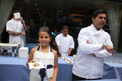 Even daughters and sons of the chefs joined them at their stations. Marco Moreira, who owns Tocqueville with with Jo-Ann Makovitzky, was accompanied by his daughter Francesca.
