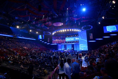 Approximately 14,000 shareholders and associates filled Bud Walton arena for Walmart's annual meeting.