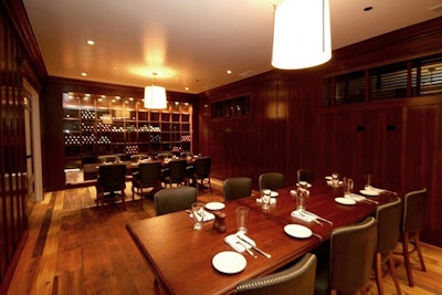 Chicago Q's wine room can host private dinners for 30.