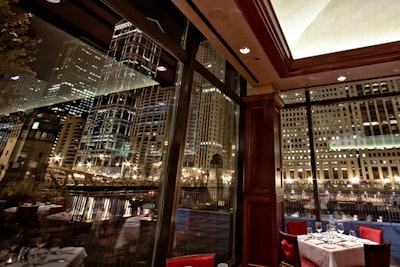 Chicago Cut Steakhouse overlooks the river and has two private dining rooms.
