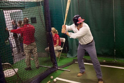 Guests had access to the batting cages.