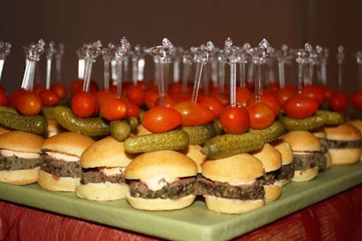 The Peabody Orlando served beef tenderloin sliders for the public celebration.