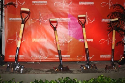 Cinnabar created a trough that organizers filled with dirt to create a photo op for attendees.