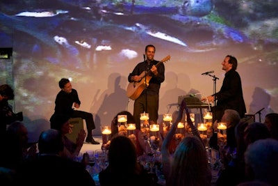 Honoree Jack Johnson performed four songs at the end of the night.