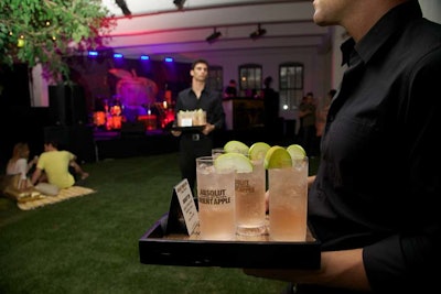 Naturally, Absolut served an endless supply of drinks, including cocktails made with the new vodka flavor.