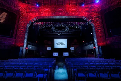 The Belasco Theater served as the backdrop for the Univision and TeleFutura local upfront.