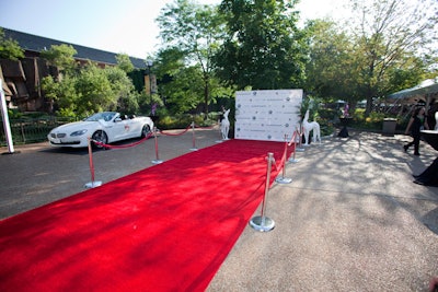 A red carpet entrance underscored the Hollywood theme. BMW, one of the lead sponsors, had a vehicle on site.