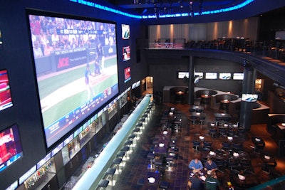 Real Sports Bar and Grill features an HD screen that is two storeys tall.