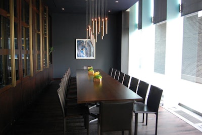 The private dining room at Scarpetta seats 18 guests.