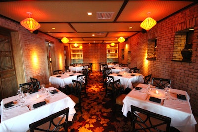 Red Lantern's private dining room seats 40.