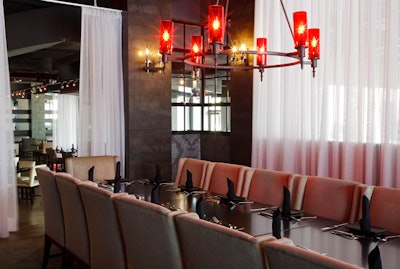 901 Restaurant and Bar's wine room can seat 16 for private dinners. The larger Georgetown room can host 50, and eight can be seated at the chef's table.