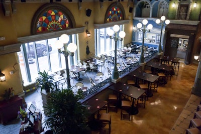 Cuba Libre Restaurant & Rum Bar features a Hollywood-style re-creation of an old Havana street scene and can seat 170 people in the main dining room.