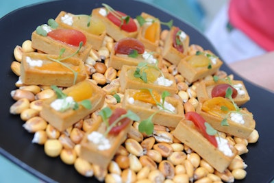 Design Cuisine passed a variety of light hors d'oeuvres like tomato tartlets.