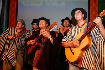 Band El Pueblo Canta, from the Andean highlands in Colombia, traveled to Washington to perform at the festival and on the main stage at the kickoff.