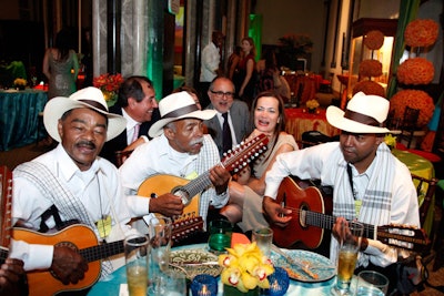 Colombian musicians traveled to Washington for the event and entertained guest during their dinner, as well as onstage in the commons later in the evening.