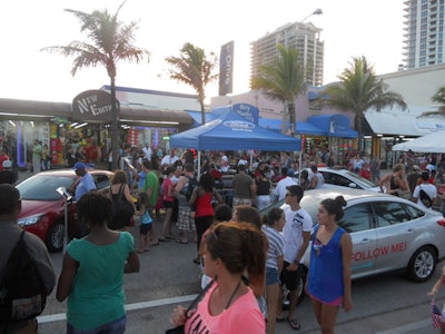 In Miami, Ford held the finale event at the fireworks celebration in Fort Lauderdale, along with celebrity partner Mario Chalmers of the Miami Heat.