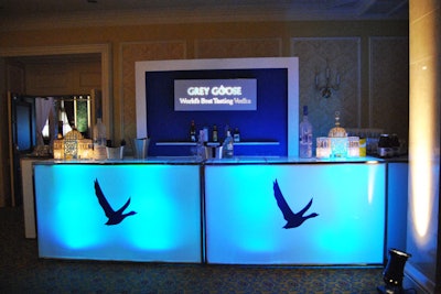 Bars were lit blue in honour of Grey Goose, a sponsor of IIFA.