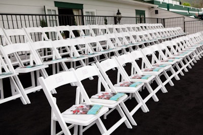 Programs topped chairs and bleacher seating.