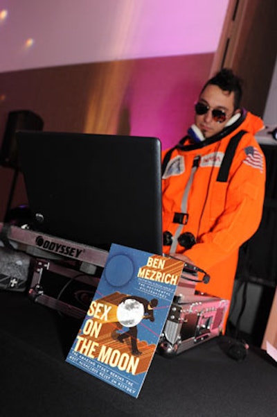 Dressed like an astronaut, DJ Cousin John spun Top 40 tunes.