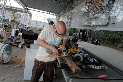 Each of the participating teams was furnished with hand tools and other gear, including Dickies pants and shirts embroidered with the team's name.