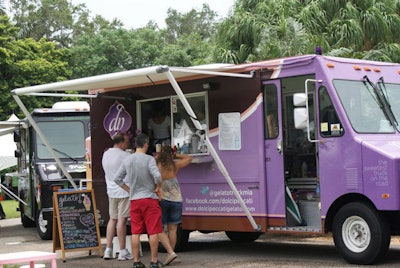 The Dolci Peccati Gelato food truck sold mango-flavored gelato to festivalgoers.