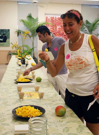Guests took part in mango tastings and flavor evaluations and after, cast their vote, deciding which mango would win crowd favorite.