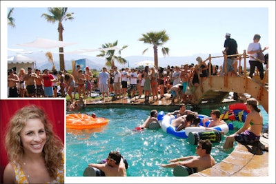 A 2009 Coachella party; Alesandra Dubin