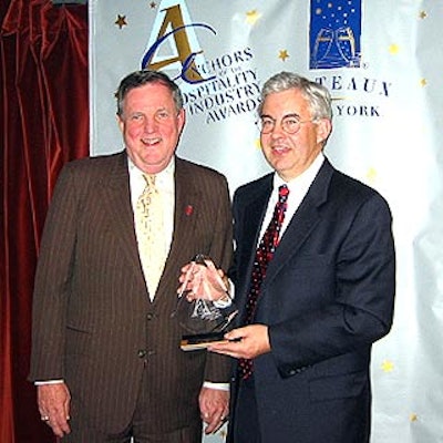 Bob Boyle (left), chairman of the Convention Center Operating Committee, awarded Jeff Little, president and COO of George Little Management, with an award at the first annual Anchors of the Hospitality Industry awards presented by NYC & Company's Convention, Exhibits, Meetings and Events (CEME) Committee.