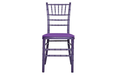 “Chiavari chairs remain an event mainstay. We have a large selection of specialty colors from aubergine to shabby chic-distressed to try and shake things up a bit.” Richard LoGuercio, Town & Country Event Rentals, Van Nuys, California