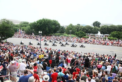 After the reading, attendees joined the crowds lining Connecticut Avenue for the annual parade.