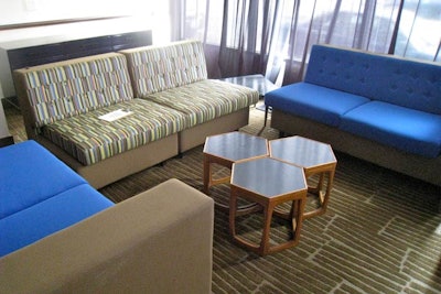 The intimate karaoke den, called the blue room, holds as many as 15 guests.