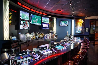 The Sporting House game center on the second story has more than 10,000 square feet of interactive and competitive sports-themed attractions.