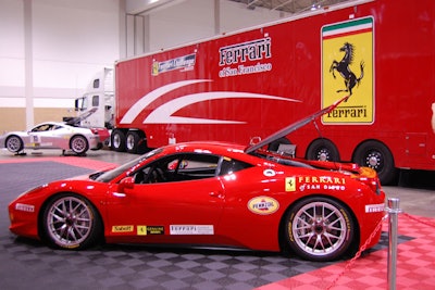 Ferraris were on display at Exhibition Place. The Ferrari Challenge was added to the race lineup this year, the first exotic car race at Honda Indy Toronto.