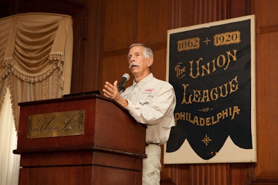 Philadelphia's Union League club was the site of the U.S. event, chosen for its history, classic French Renaissance-style exterior, and traditional decor. The organizers also scouted venues in other cities, including New York and San Francisco.