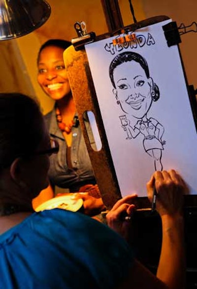 Caricaturists provided festival takeaways for guests.