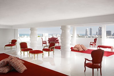 Dutch designer Marcel Wanders created the whimsical artsy look of boutique hotel Mondrian South Beach.