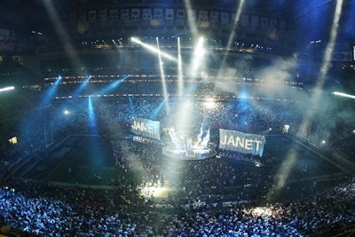 The halftime show at the 2004 Super Bowl