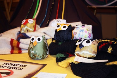 Organizers set up a room to display Harry Potter-themed arts and crafts created by attendees.