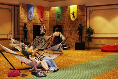 Organizers created the 'Room of Requirement' as a quiet place for guests to relax.